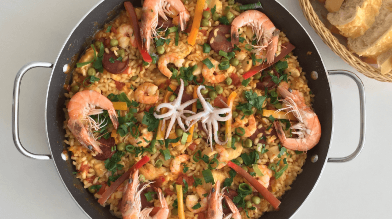 Receita de Paella de Frutos do Mar